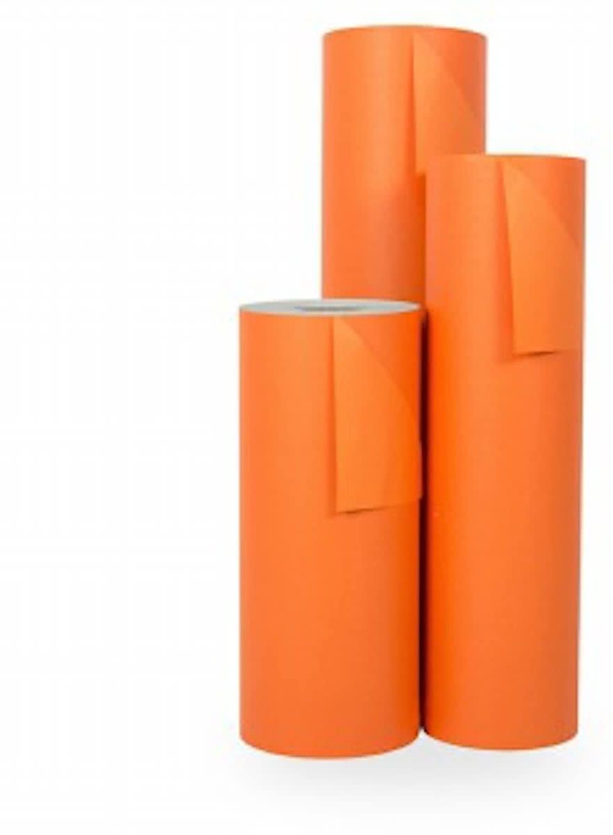 Cadeaupapier Oranje - Rol 30cm - 200m - 70gr | Winkelrol / Apparaatrol / Toonbankrol / Geschenkpapier / Kadopapier / Inpakpapier